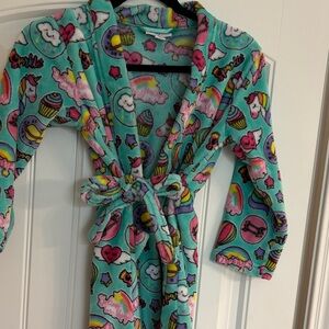 Candy Pink Colorful Unicorn Girls Robe
